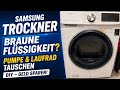 Trockner reparieren: DIY (Pumpe, Laufrad, Klebrige Flüssigkeit) Samsung Heat Pump dryer 