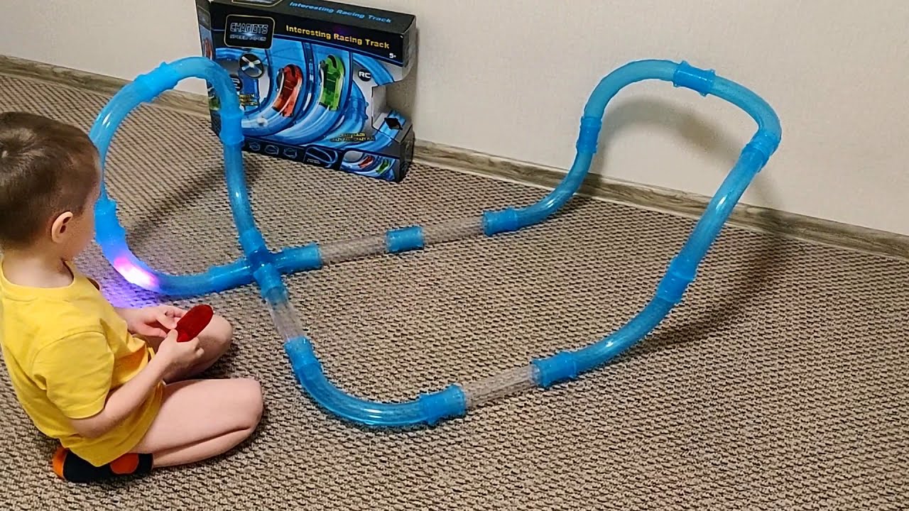 Обзор【Тест-Драйв】Chariots Speed Pipes 52 деталей, Гоночный трек в трубе, Трубопроводные гонки