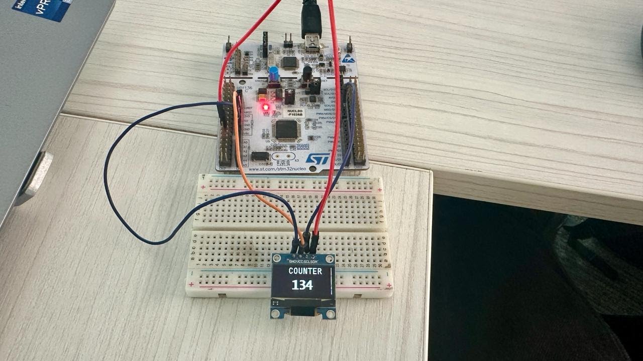 (Demo) SSD1306 OLED with STM32 Nucleo using STM32CubeIDE - YouTube