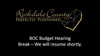 Rockdale County Budget Hearing 2026