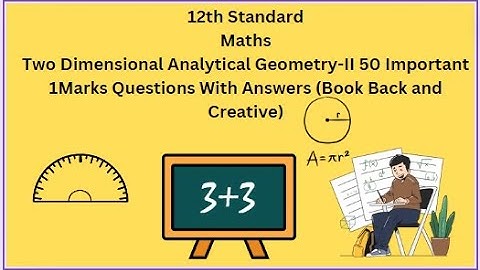 TN Class 12 Maths Two Dimensional Analytical Geometry II One Marks Question and Answers