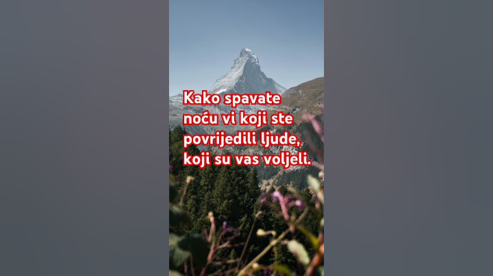 Kako spavate noću vi koji ste povrijedili ljude.