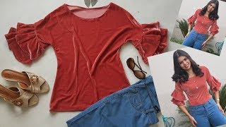 COSTURE BLUSA FÃCIL DE VELUDO MODA OUTONO INVERNO 2018