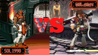 Guilty Gear Sol Badguy (1998) VS Guilty Gear Strive Sol Badguy (2021) Special Moves Comparison