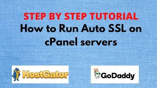 How to run Auto SSL on cPanel hosting server | GoDaddy | Hostgator | Hostpapa