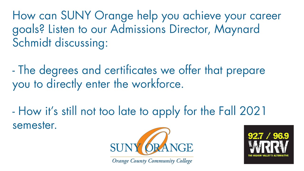 How can SUNY Orange help you with your career goals?
