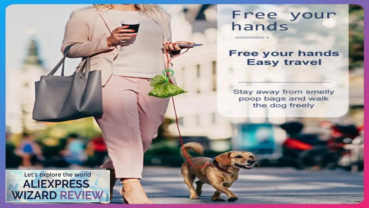 Dog Poop Bags Hands-free Clip Traction Rope Toilet Bag Dispenser High Density Review