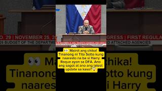Tito Sotto Tanong Si Harry Roque, Naaresto Na Ba Araw Ng Dfa?