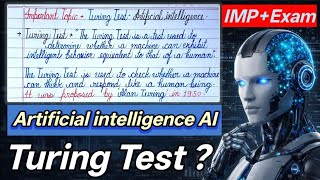 Turing Test in Artificial Intelligence Explained in Hindi | AI Turing Test Full Explanation