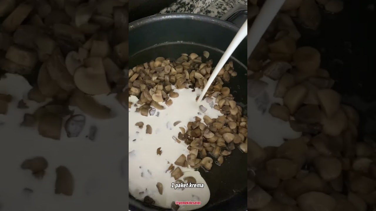 MANTARLI KREMALI MAKARNA ???? #pratiktarifler #işbirliği #yemektarifleri #mutfakaşkı #food