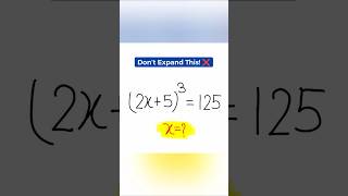 Solve (2x+5)³=125 in Seconds! 🚀
