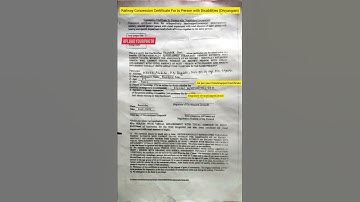Railway Concession Certificate For Persons With Disabilities (Divyangian) From fill up