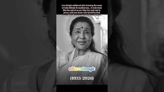Asha Bhosle 💔🙏🏻 #ashabhosle #indianmusic #legend #classical #bollywood #retro #shorts