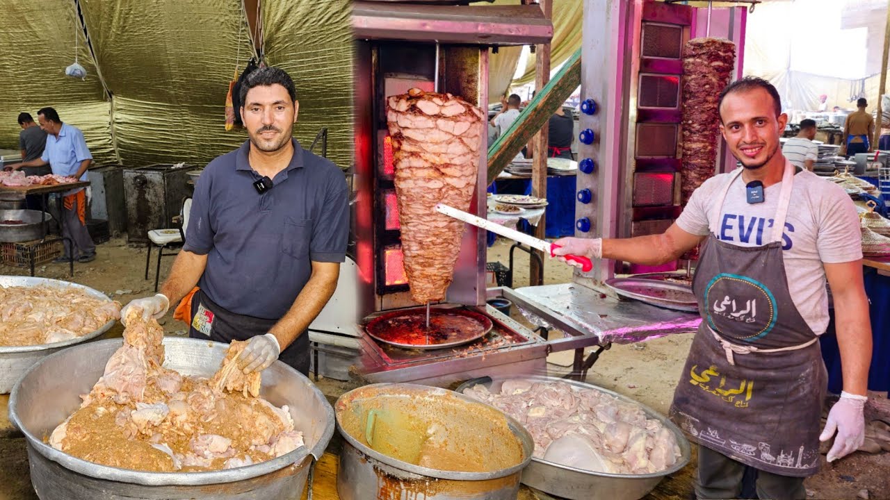 سر عمل شاورما الفراخ واللحمة❗️أحسن من المطاعم السوري  ب 100 مرة وسر النكهه الخوزعبلية💥 شك 150 كيلو 👌