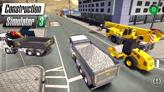 Construction Simulator 3 #1 | xe cần cẩu, xe tải, xe lu - hợp đồng sửa chữa đường cống screenshot 5