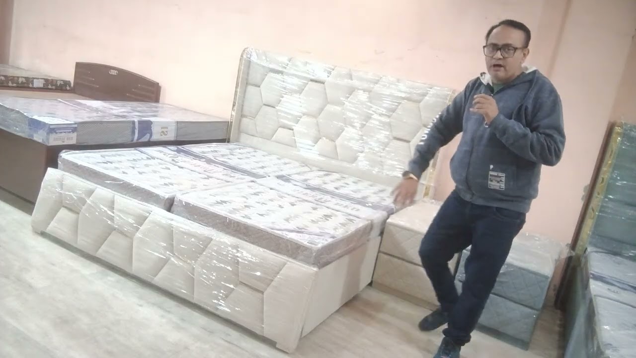 Premium Velvet Double Bed Design 2025 | Modern Upholstery Bed With Side Tables | Luxury Bedroom Tour