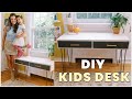 How to make a DIY kids desk with drawers and flut trim | If Only April