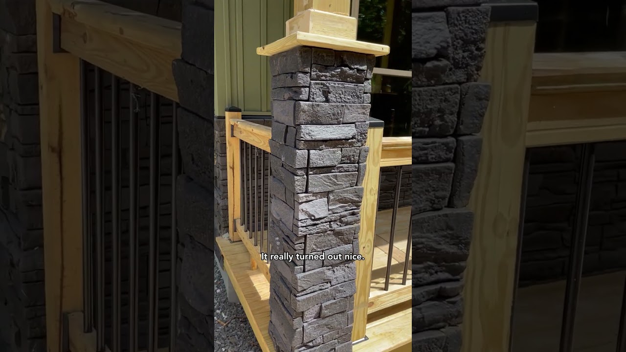 Mike's home is looking completely different with the addition of our Iron Ore faux stone! 😱