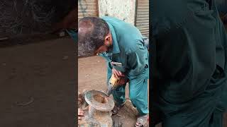 sludge pump flunch hole. #handdrill #drilling #drillmachine#electrical#welding #grundfos#submersible