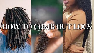 How To Comb Out Locs and Retain Length #Locs #CombOut #Hairtutorial