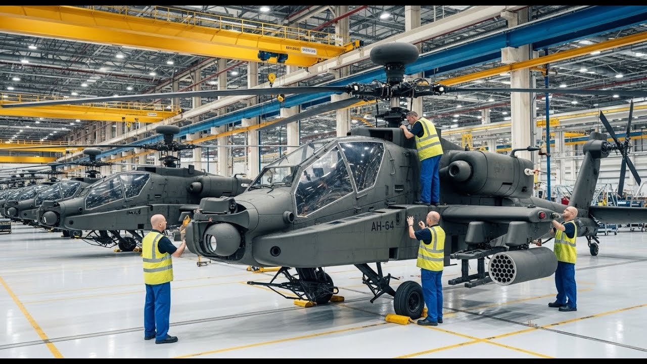 Inside the Apache AH-64 Factory: Building World's Most Lethal Attack Helicopter - Process Flow