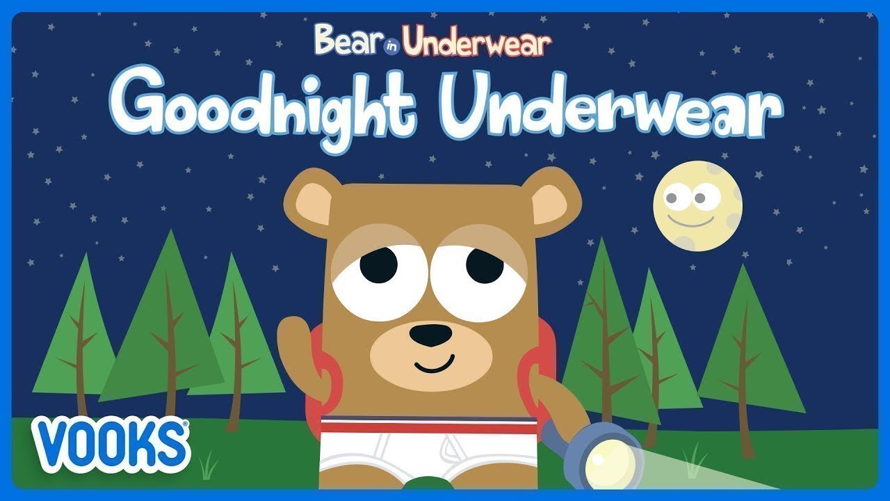 Read Aloud Kids Book: Bear In Underwear - Goodnight Underwear! | Vooks Narrated Storybooks