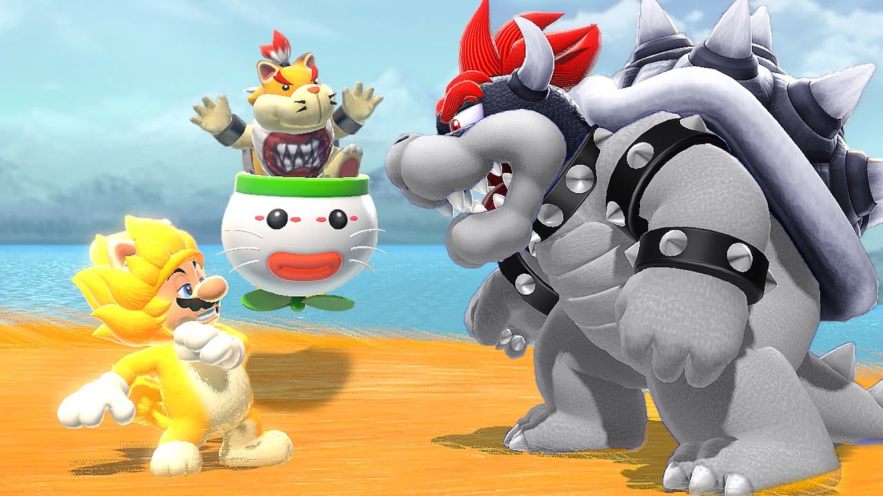 The secret boss fight in Super Mario 3D World + Bowser's Fury really  reminds me of Street Fighter's Shin Akuma