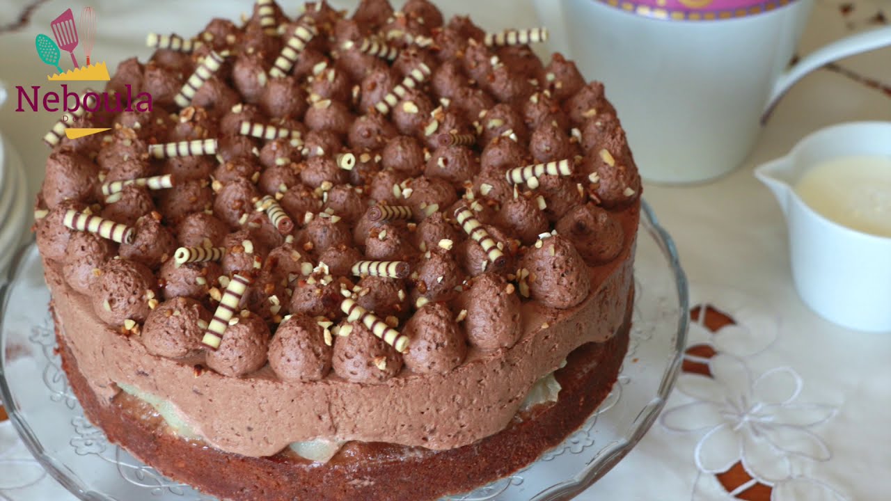 Gateau Poire Mousse Au Chocolat Youtube