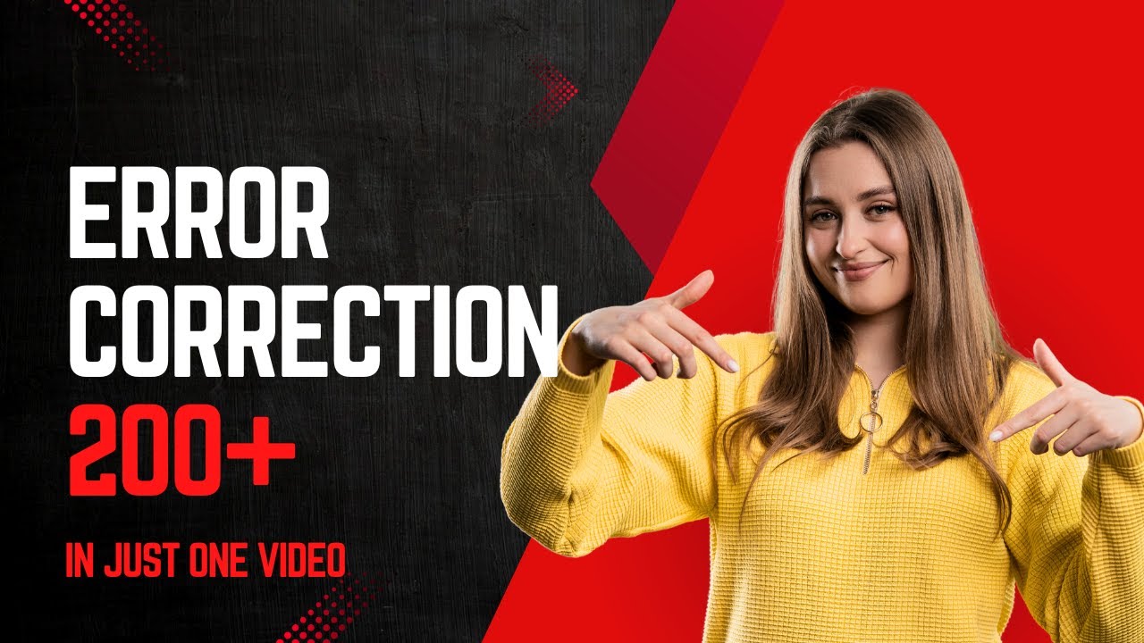 Error Correction for all exams