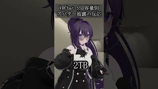 VRChat SSD容量別 アバターを披露された反応 #vrchat  #shortvideo  #shorts  #short  #vrc  #vr