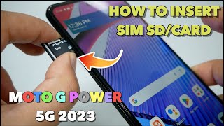 Moto G power 5G 2023 How to insert SIM/SD Cards