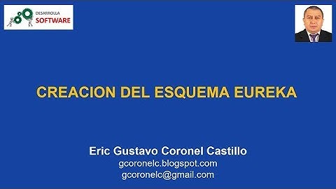 CREAR ESQUEMA EUREKA EN ORACLE XE 11G