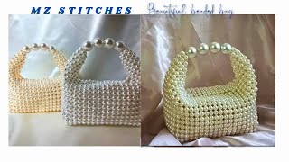 EASIEST way to make a Bottega Veneta BEABED BAG//DIY Beaded Bag//2nd Method