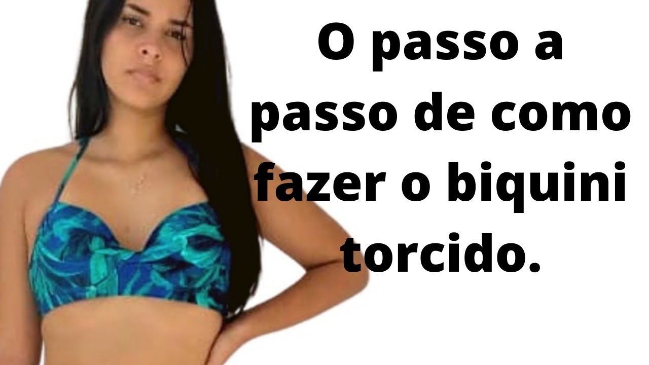 Como fazer um biquíni, como fazer um biquíni com bojo, Como costurar um biquini com top torcido.