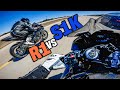 Yamaha R1 vs BMW S1000RR - RACE at 180mph+