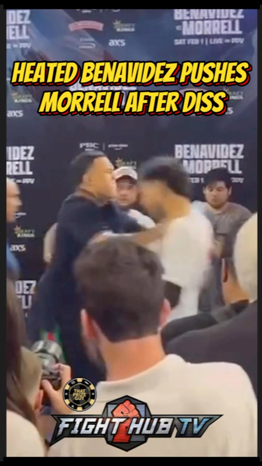 David Morrell THROWS belt at Benavidez after PUSH in HEATED near brawl!