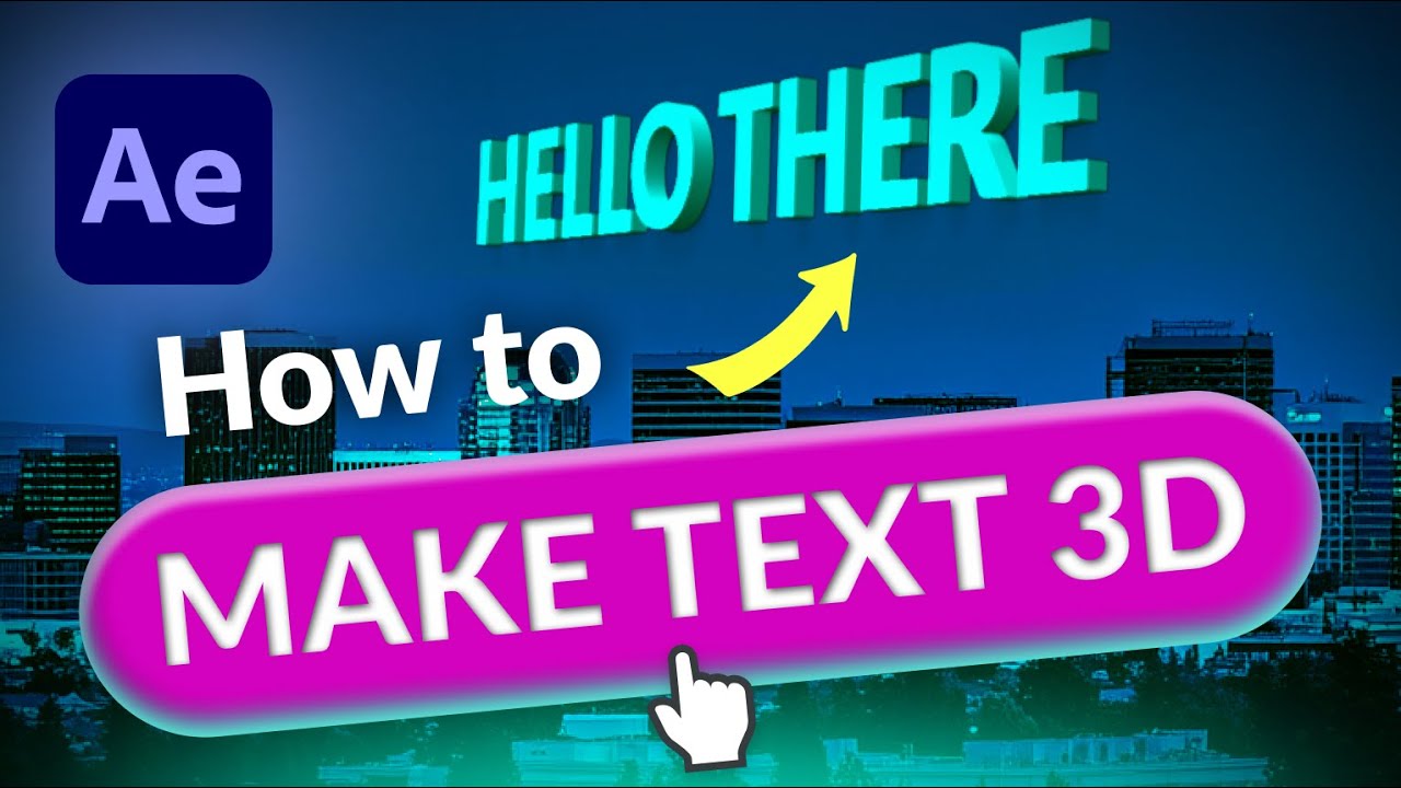 How to create 3D text in After Effects (Step by step) - YouTube