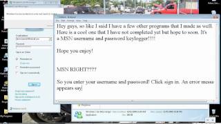 My Incomplete MSN Keylogger for Windows Live v8.5 - Functional!