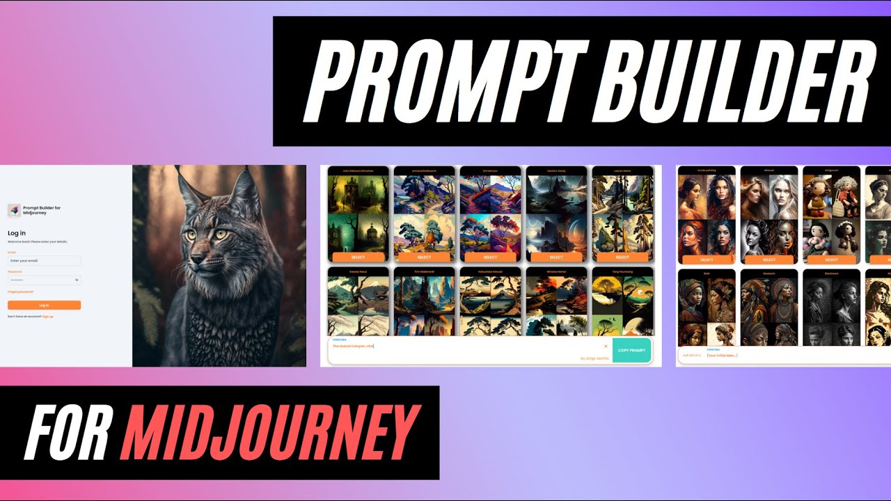 El nuevo Prompt Builder para MIDJOURNEY ya disponible en versión WEB