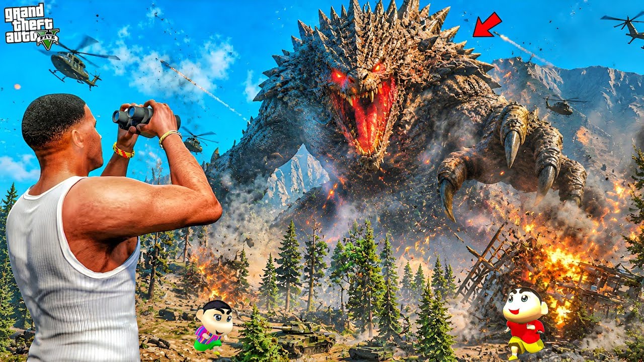 Franklin And Shinchan Found the Most Dangerous Monster in GTA 5! Bangla Gameplay