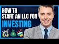 How to start an llc for investing stock crypto  real estate market trading under llc in 2024