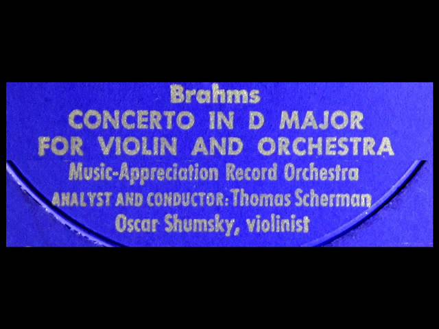 Brahms / Oscar Shumsky, 1956: An Analysis of the D Major Violin Concerto -  Book of the Month Club - YouTube