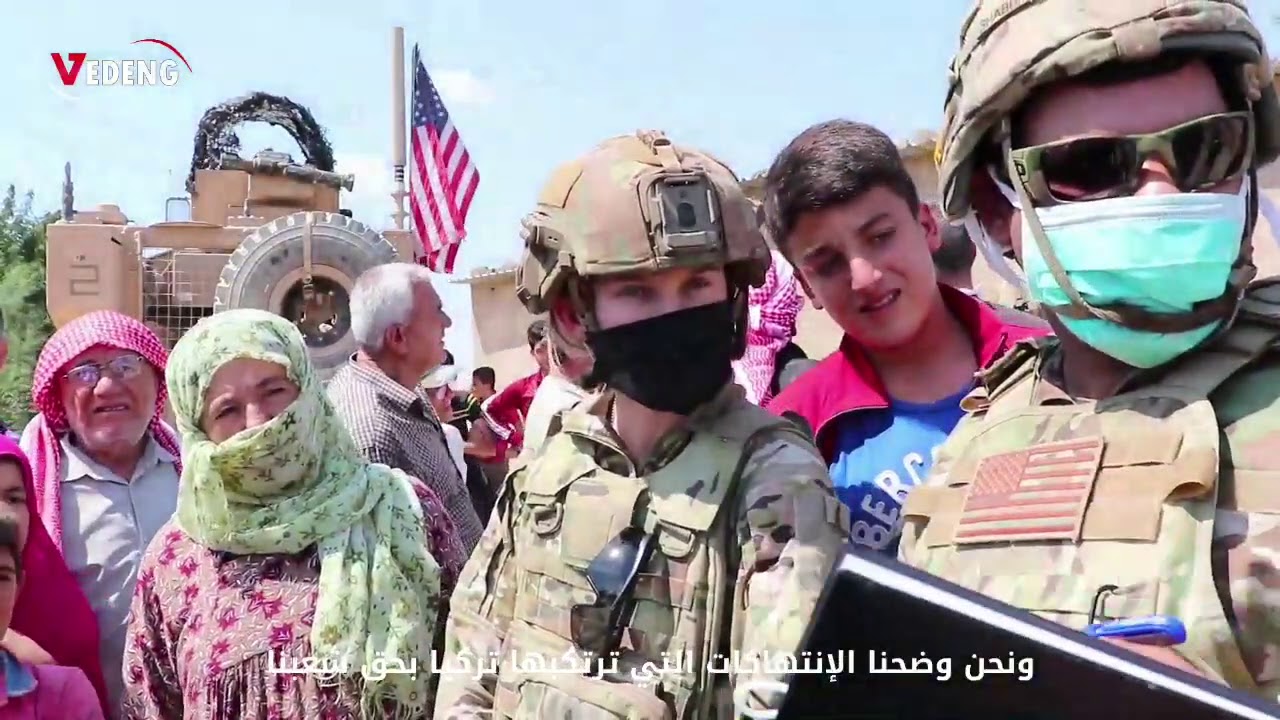 دورية أمريكية تجتمع بأهالي قرية كاسان بريف ديرك وتستمع لمطالبهم