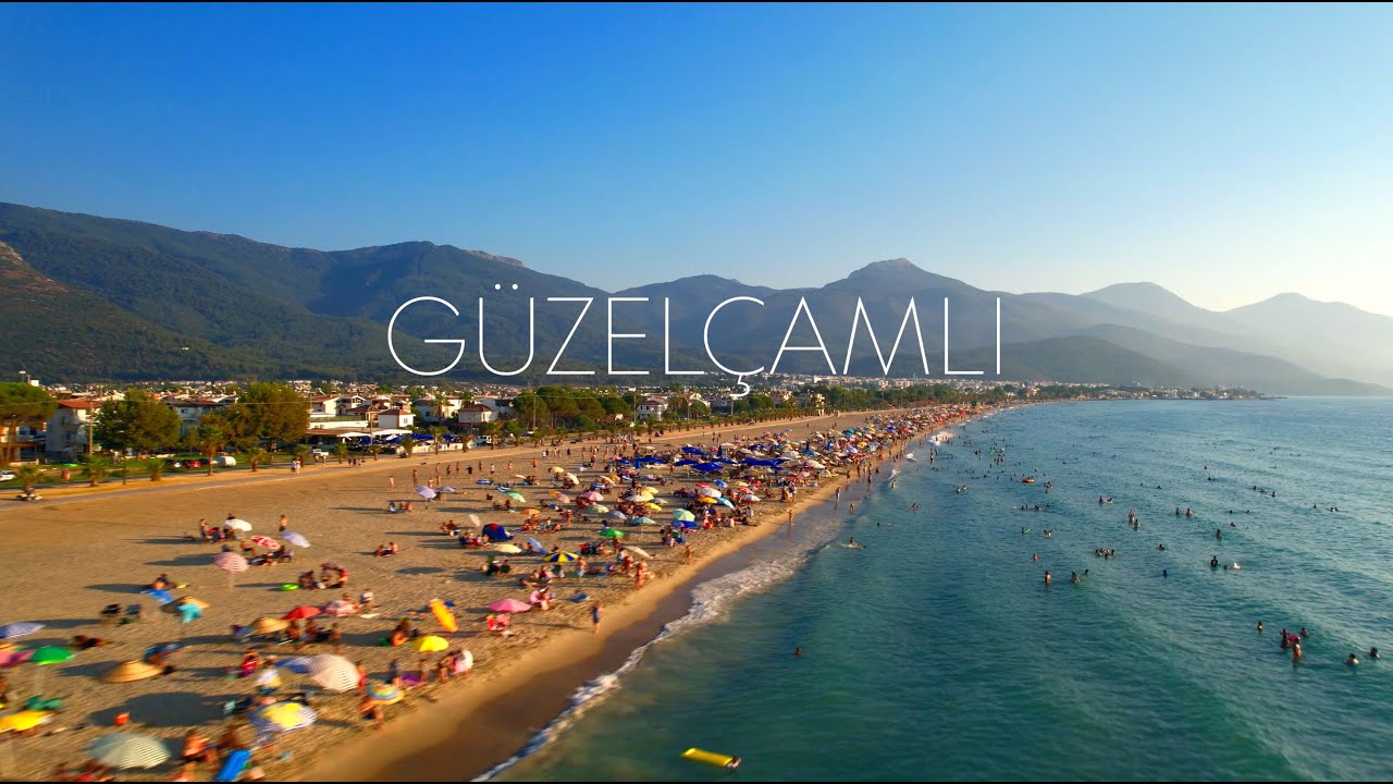 KUŞADASI GÜZELÇAMLI SAHİLİ DİLEK YARIMADASI MANZARASI (4K)