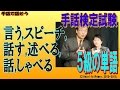 【手話検定５級】言う,スピーチ,話す,述べる,話,しゃべる
