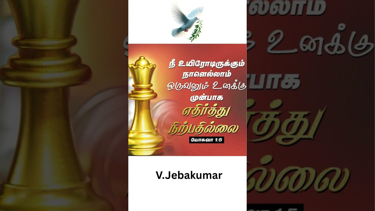 No one will stand against you.                                        @Pastor V. Jebakumar 