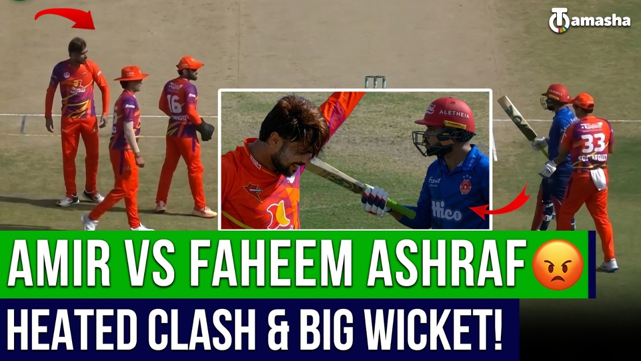 Ashrat Rwp Amir vs Faheem Ashraf Heated Clash & Big Wicket! | IU vs RWP | Match 34 ...