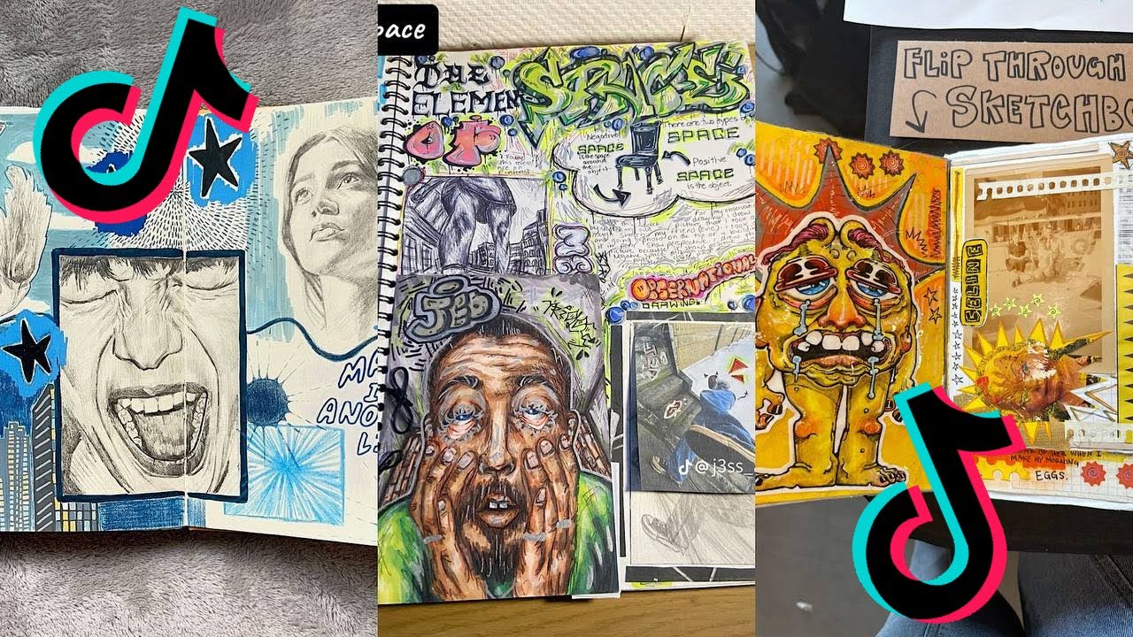 ART SKETCHBOOK 📖 TIKTOK compilation [NO OUTROS] | Read desc #189