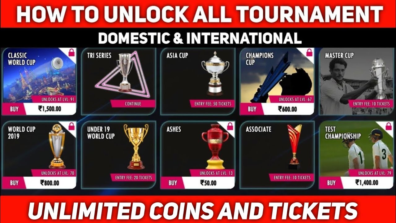 How To Unlock All Tournaments In Real Cricket 22 How To Unlock