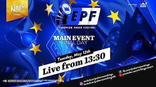 💶 Final Day of €299 EPF Main Event live from King's Resort! 🎙Václav "Lemon" Dušek 👑 screenshot 1